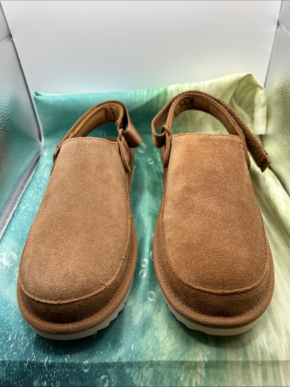 UGG Goldenstar Clog Chestnut Suede Slingback Sandals Size 6.5 women & 5 Kids NIB